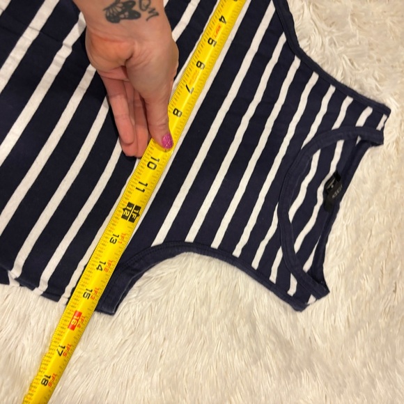 J. Crew Knit Cutaway Mini Striped Nautical Preppy Casual Dress Sz S - Picture 7 of 12